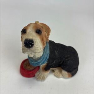 Basset Hound Figurine VTG United Design Corp Dog Lover Gift Stone Resin SC-362